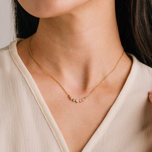 Dewdrop Necklace - White Opal