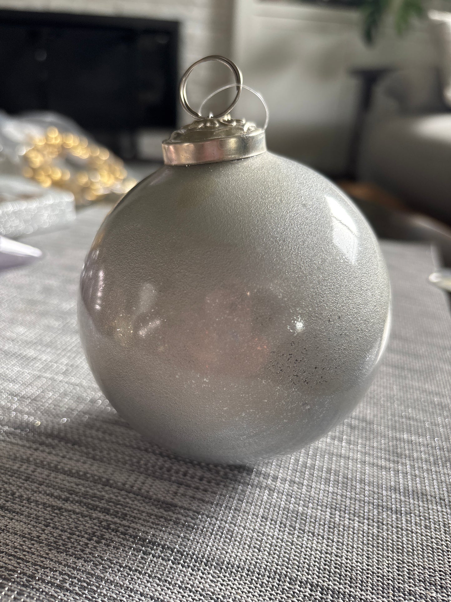 Ornament Silver Ball 4"