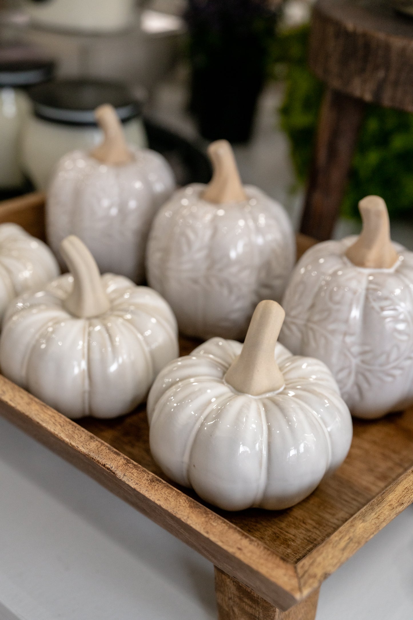 Large Mango Wood Tray with Legs