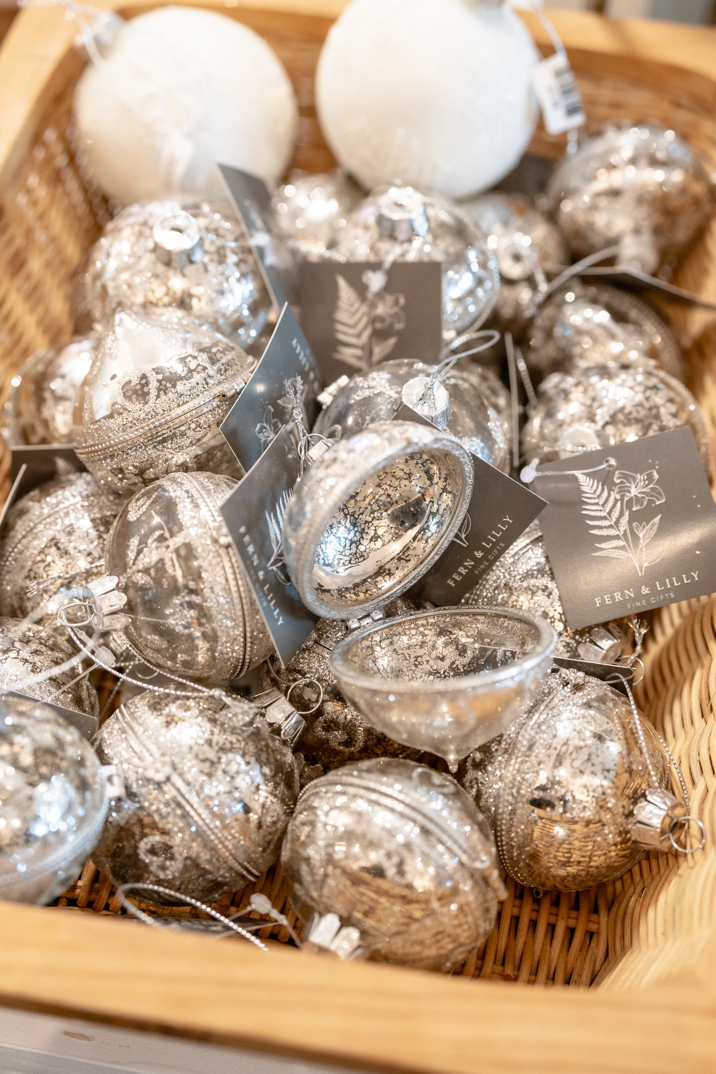 Silver Glass Cloche Ornament