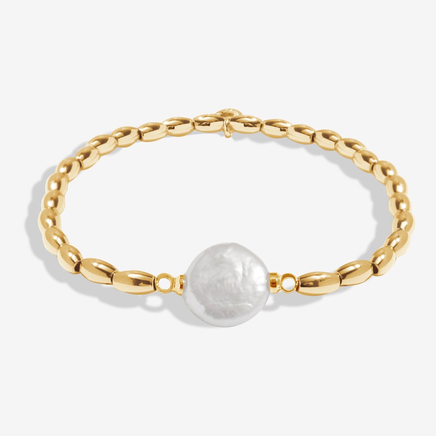 Serenity Stones Freshwater Cultured Pearl Bracelet In Gold-Tone Plating