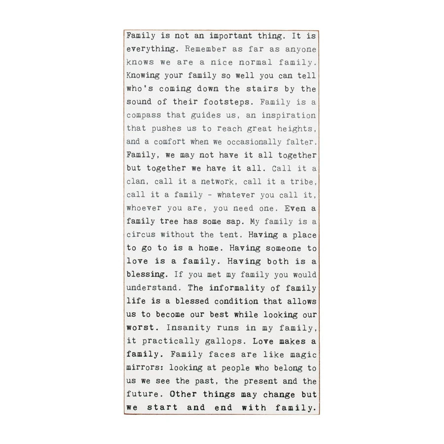 Typewriter Sign - Family