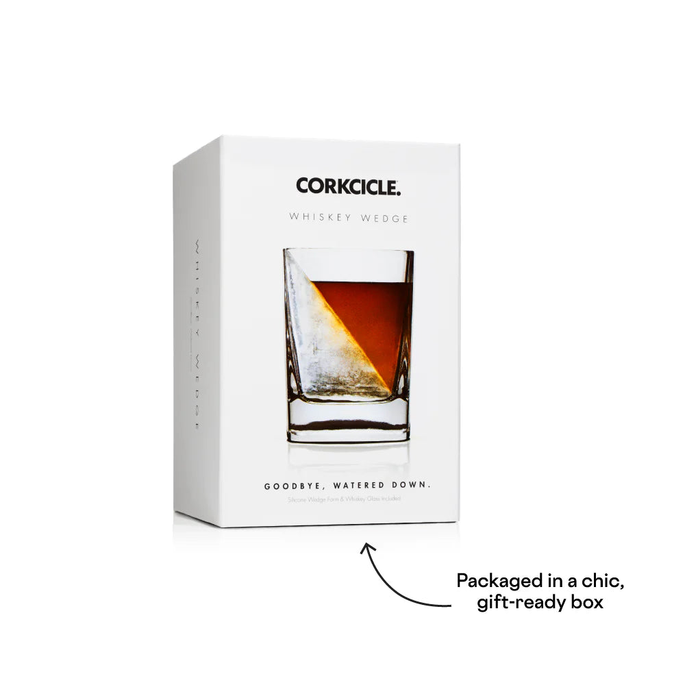 Whiskey Glass with Ice Wedge