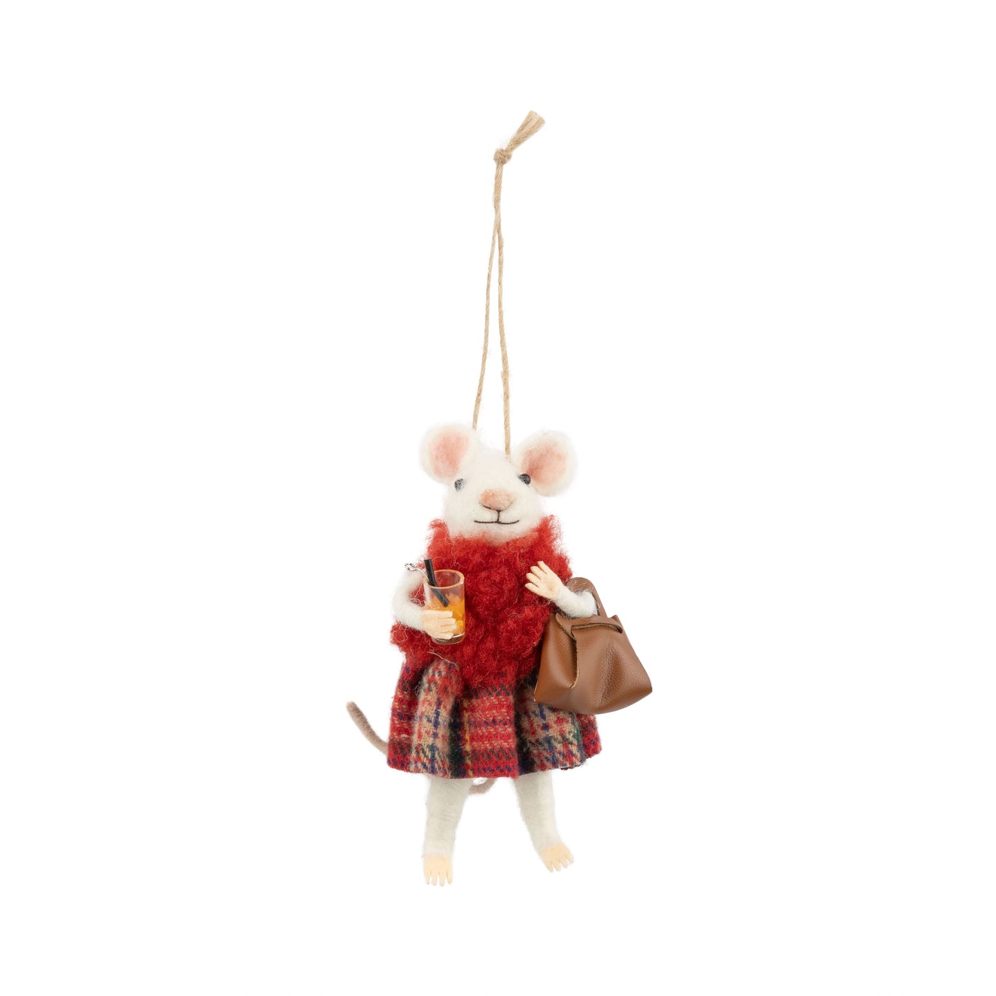 Felt Mouse Ornament with Purse