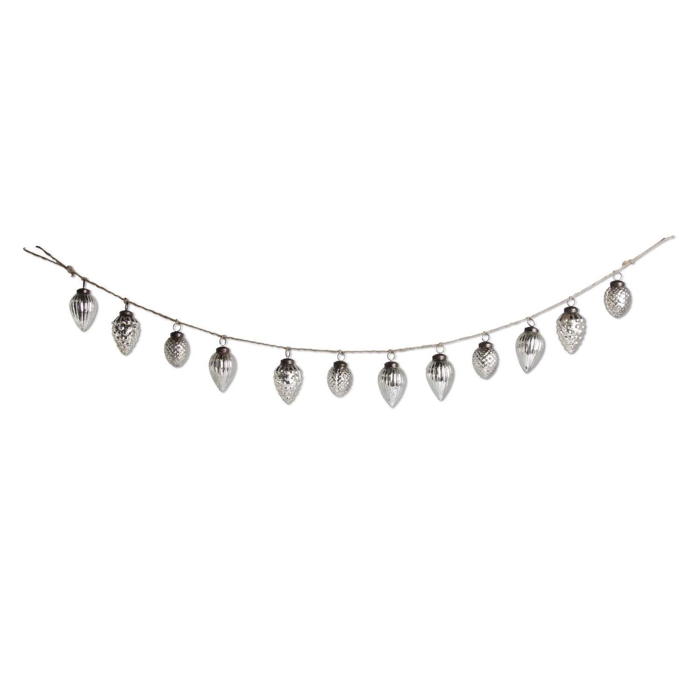 48” Silver Acorn Garland