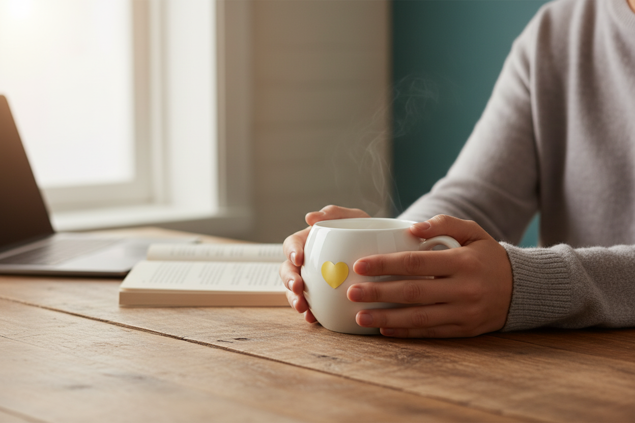Gold Heart Mug