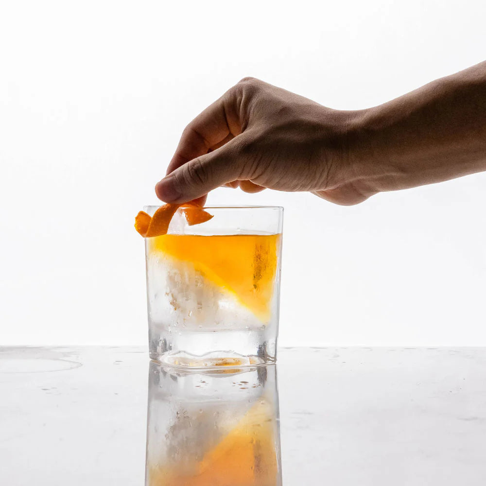 Whiskey Glass with Ice Wedge