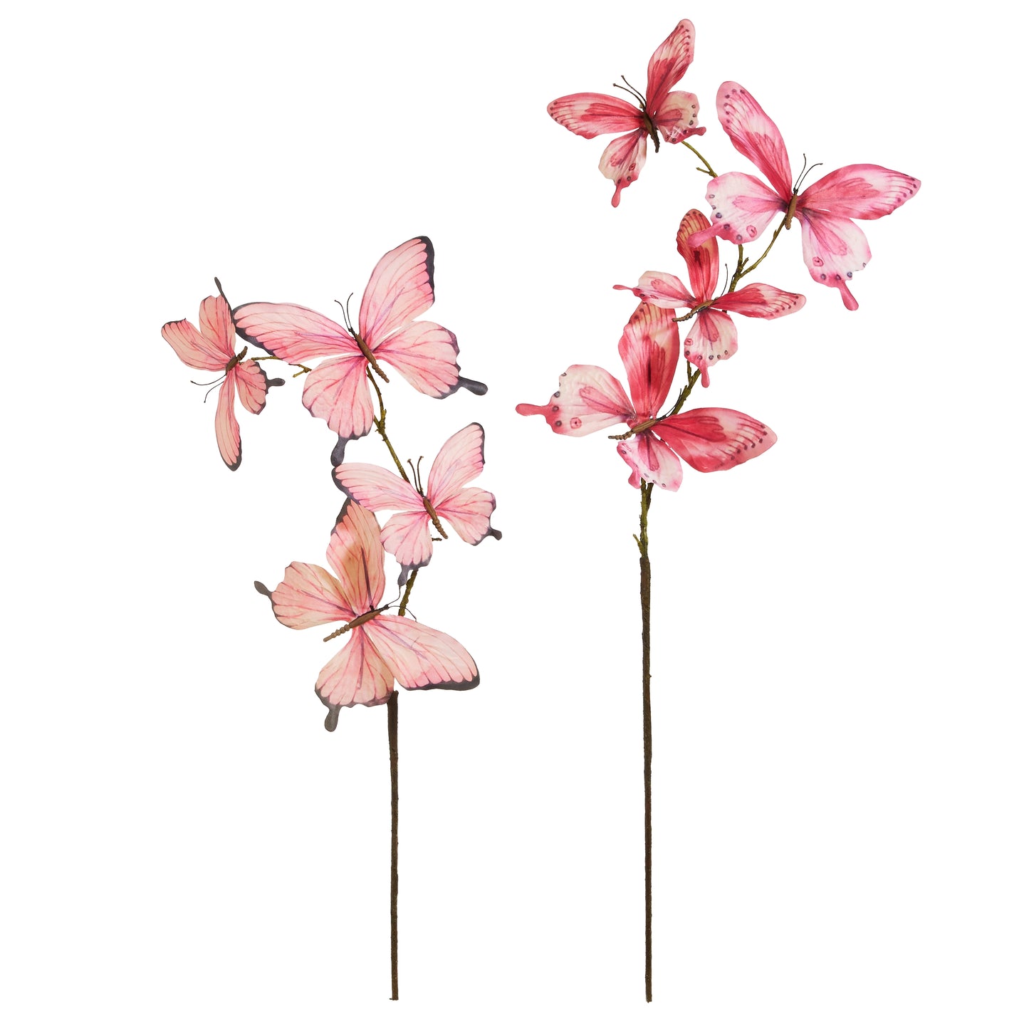 32" Pink Butterfly Spray