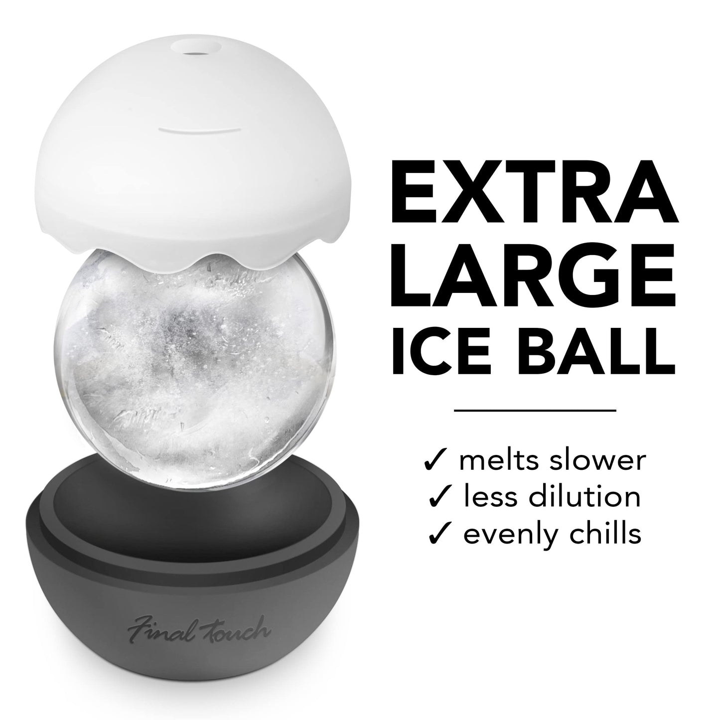 On The Rock Glass With Ice Ball Mould