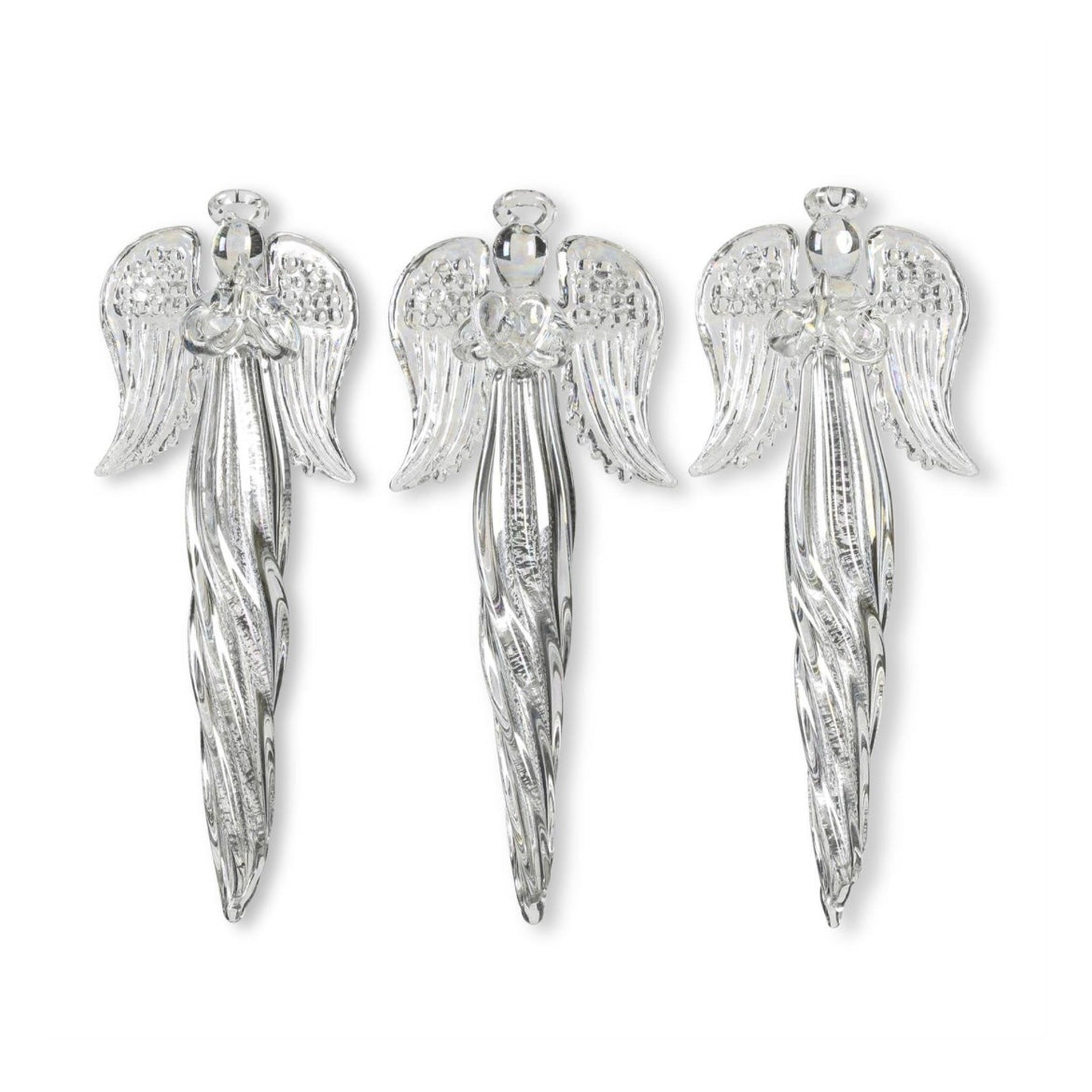 6” Glass Angel Ornaments