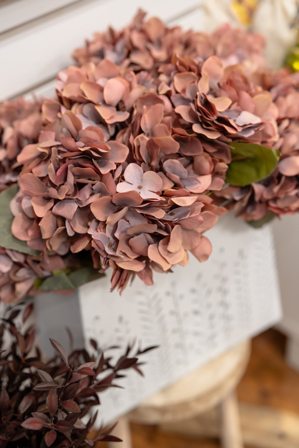 Dusty Pink Hydrangea Spray