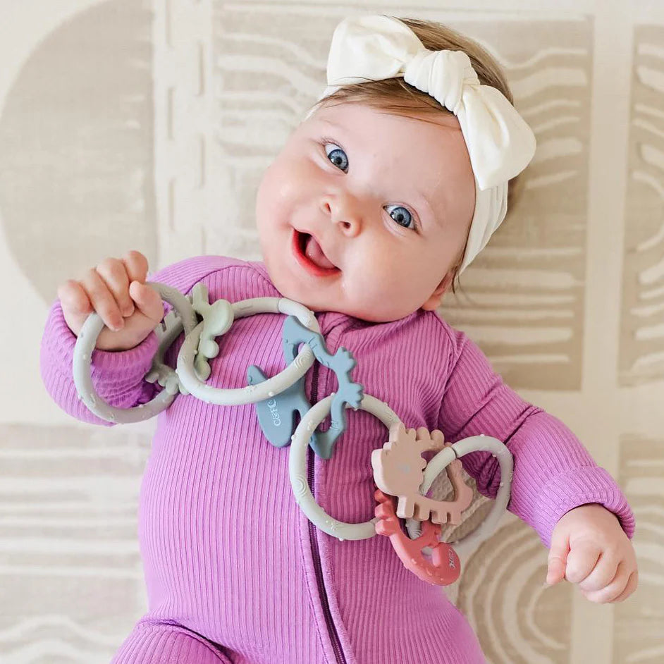 Dino Links Silicone Baby Teether