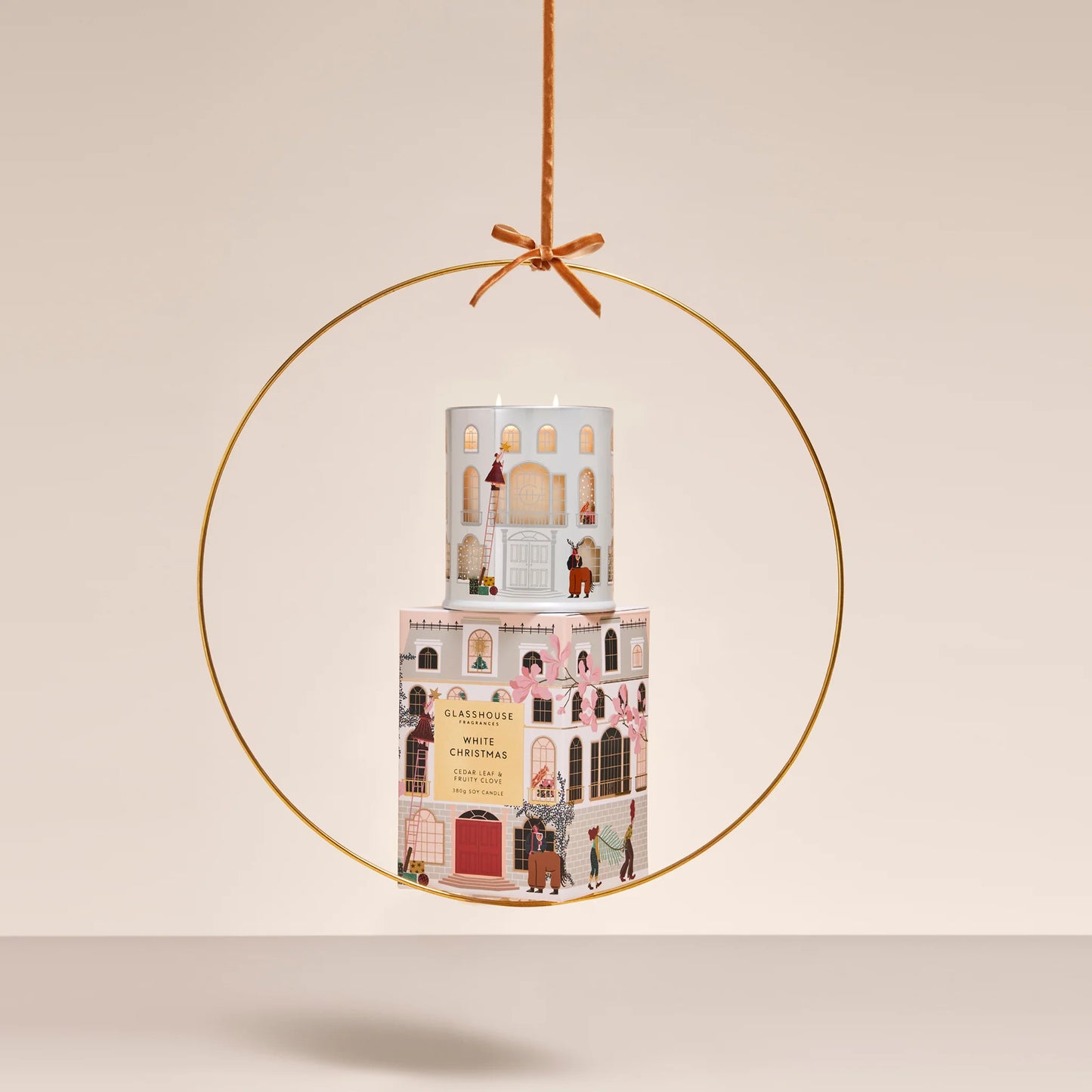 White Christmas Candle