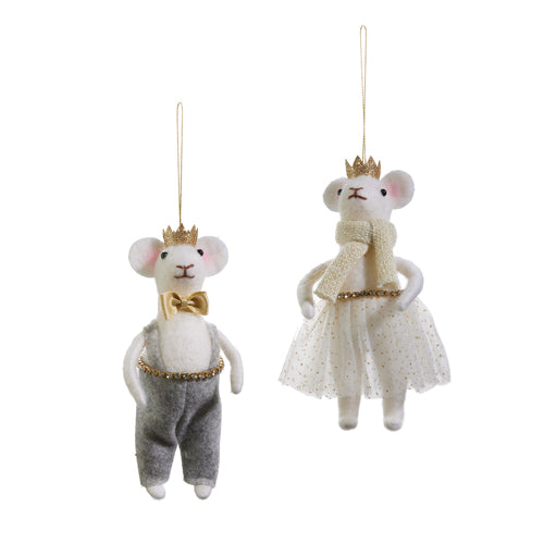 6.75" Crowned Mouse Ornament