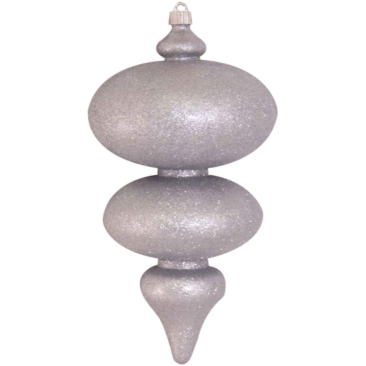Silver Glitter 15” Jumbo Shatterproof Finial