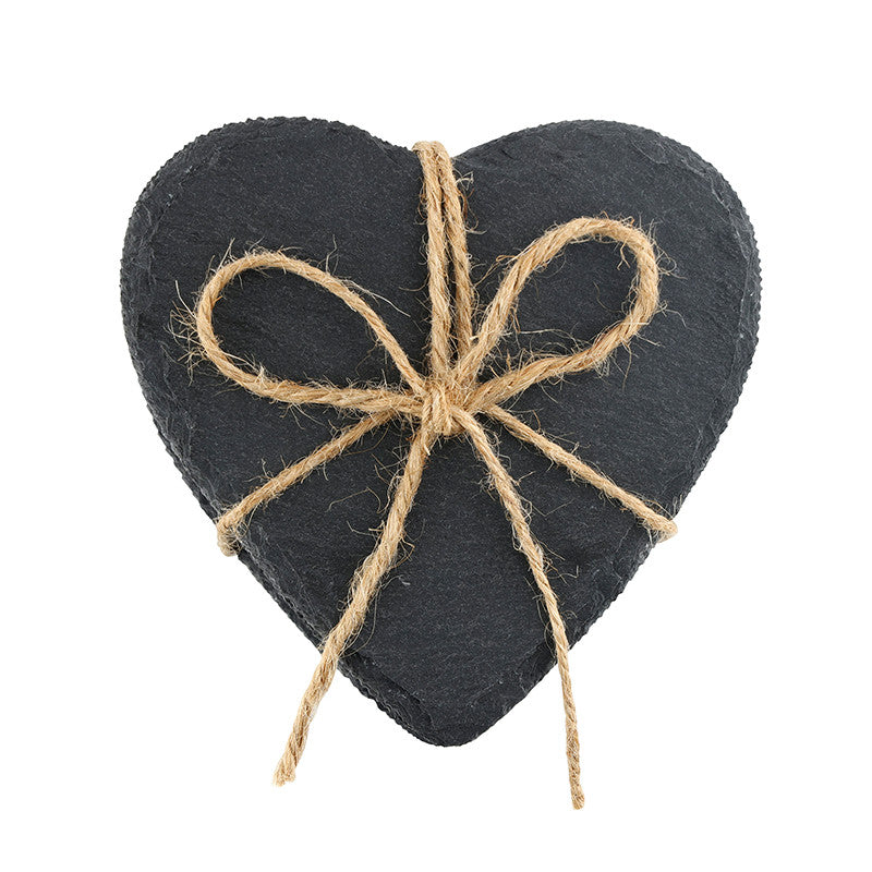 Heart Slate Coasters - Set of 4