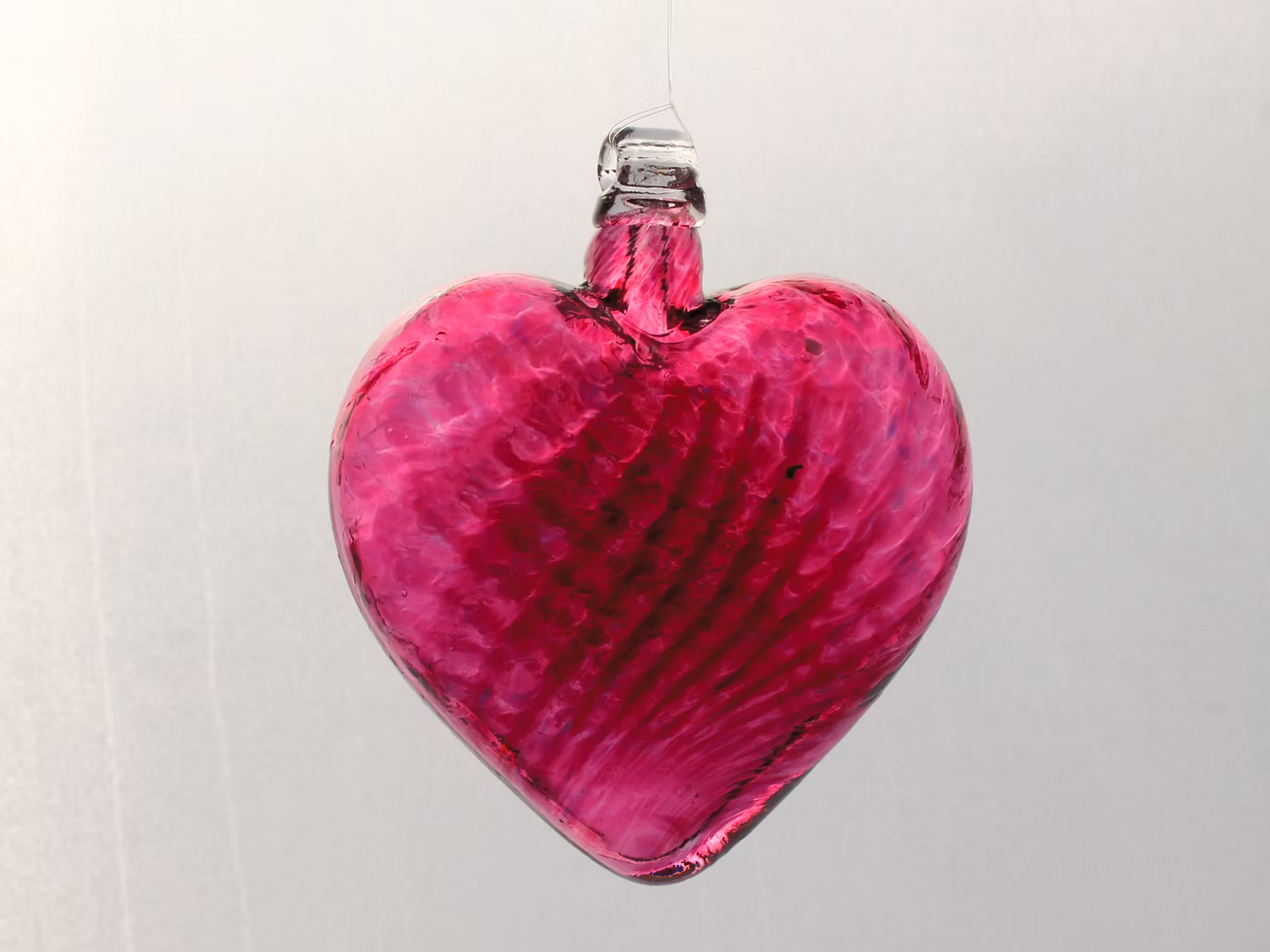 Blown Glass Heart - Pink