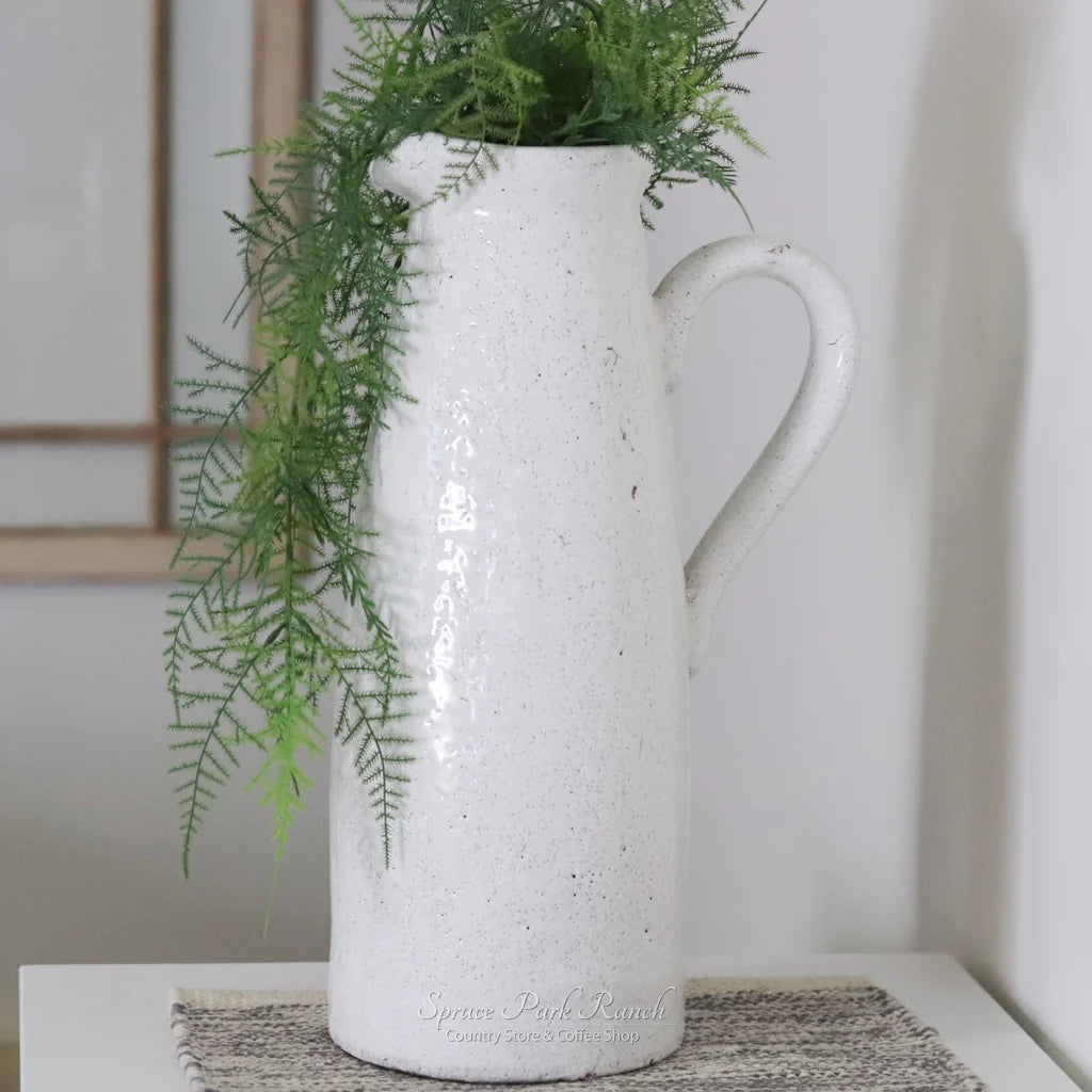 Ceramic Cream Crackled Pitchers