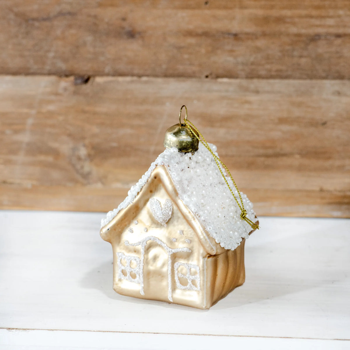 Gingerbread House Glass Ornament