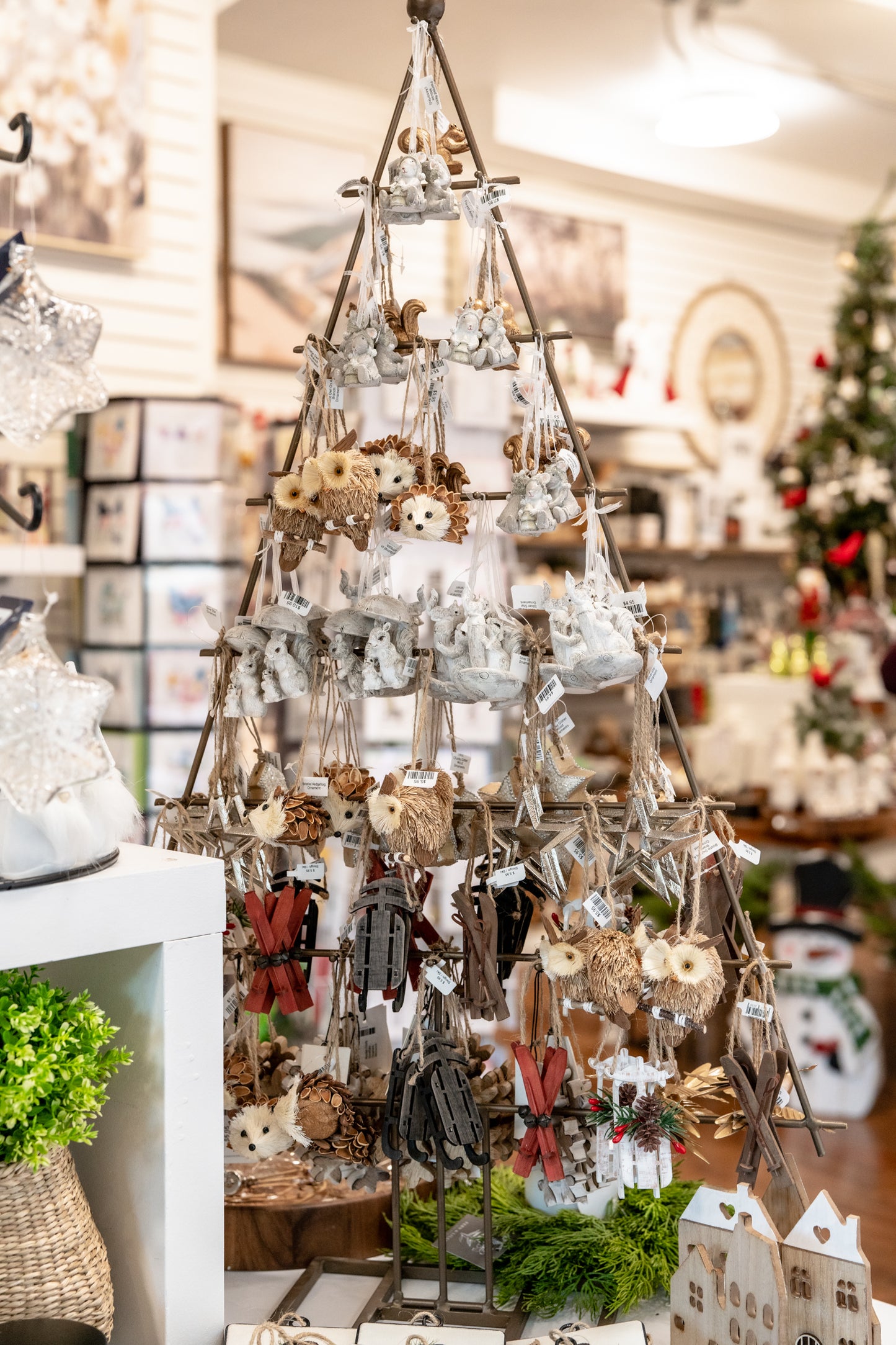 Resin Squirrel in Mushroom Ornament