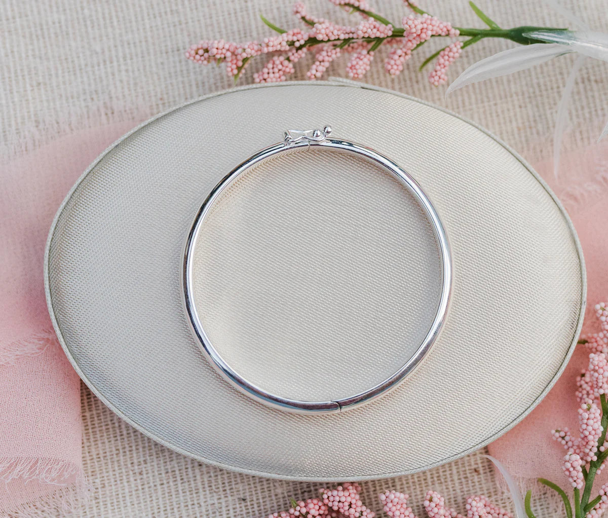Sterling Silver Baby Bangle Bracelet for Kids