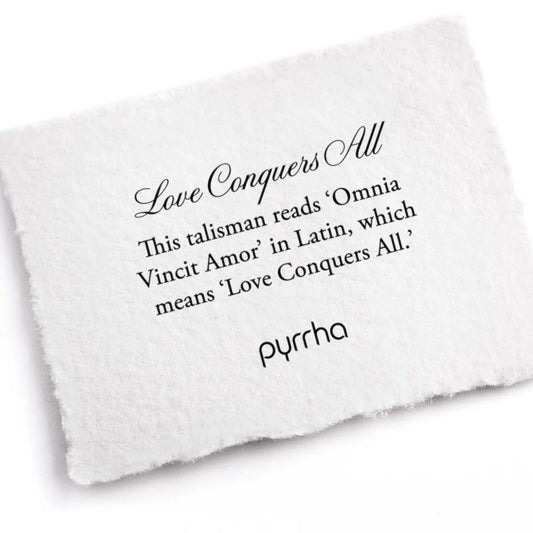 Love Conquers All Recycled Sterling Silver Talisman Necklace