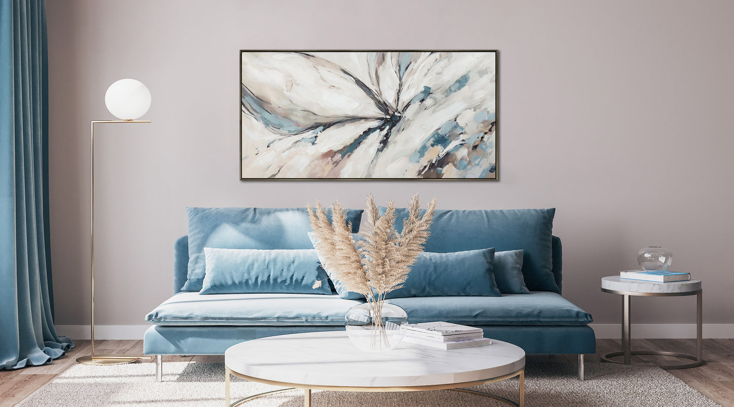 Sweeping Harmony Framed Canvas – 28″ x 56″