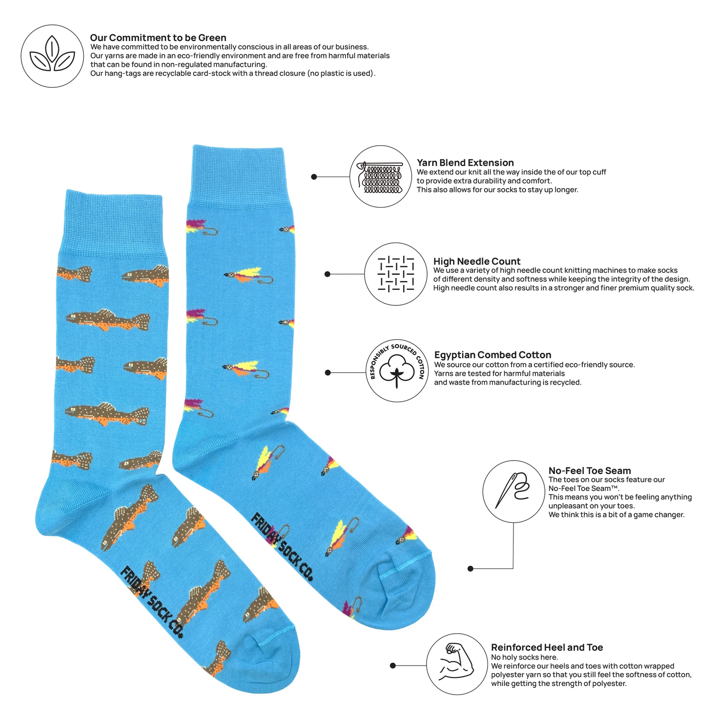 Men's Trout & Fly Socks