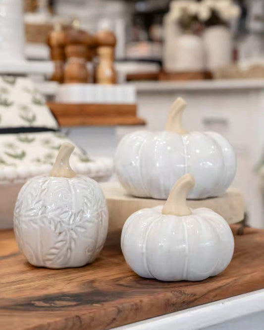 White Porcelain Pumpkin