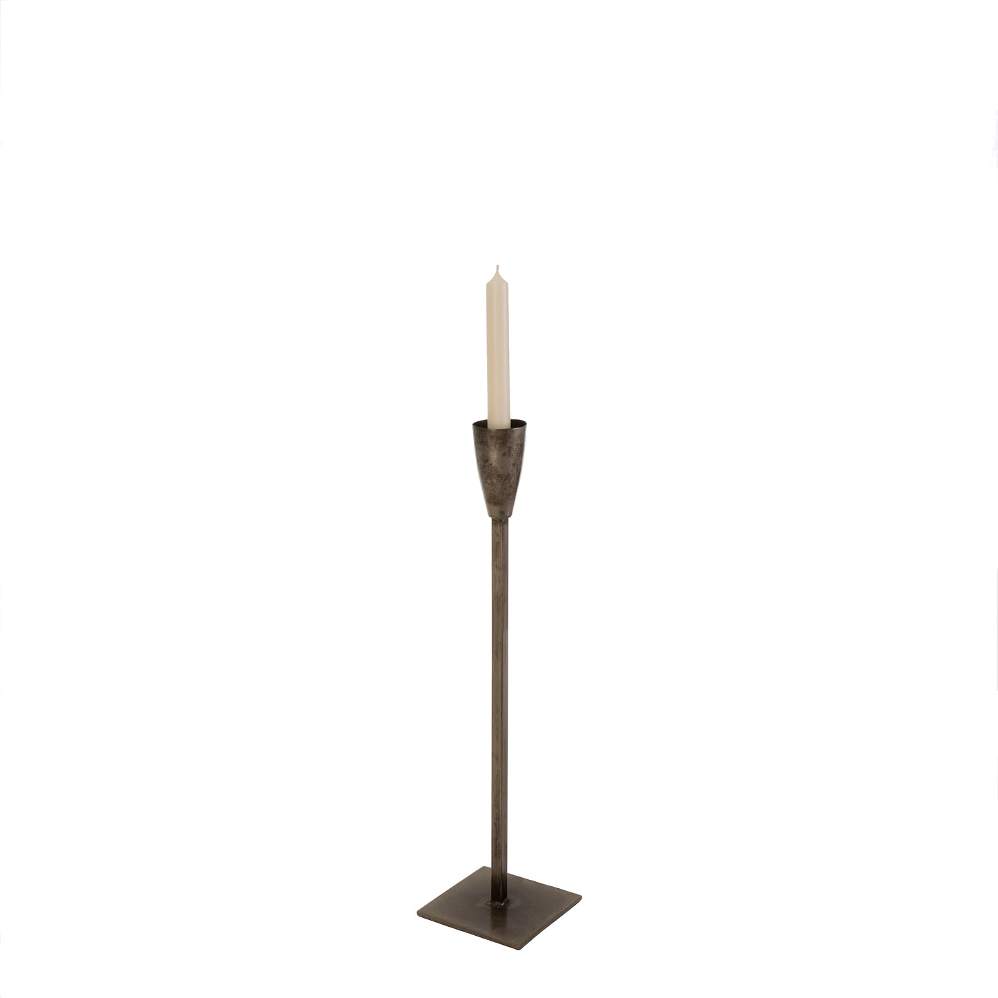 El Grande Metal Candlestick Grey