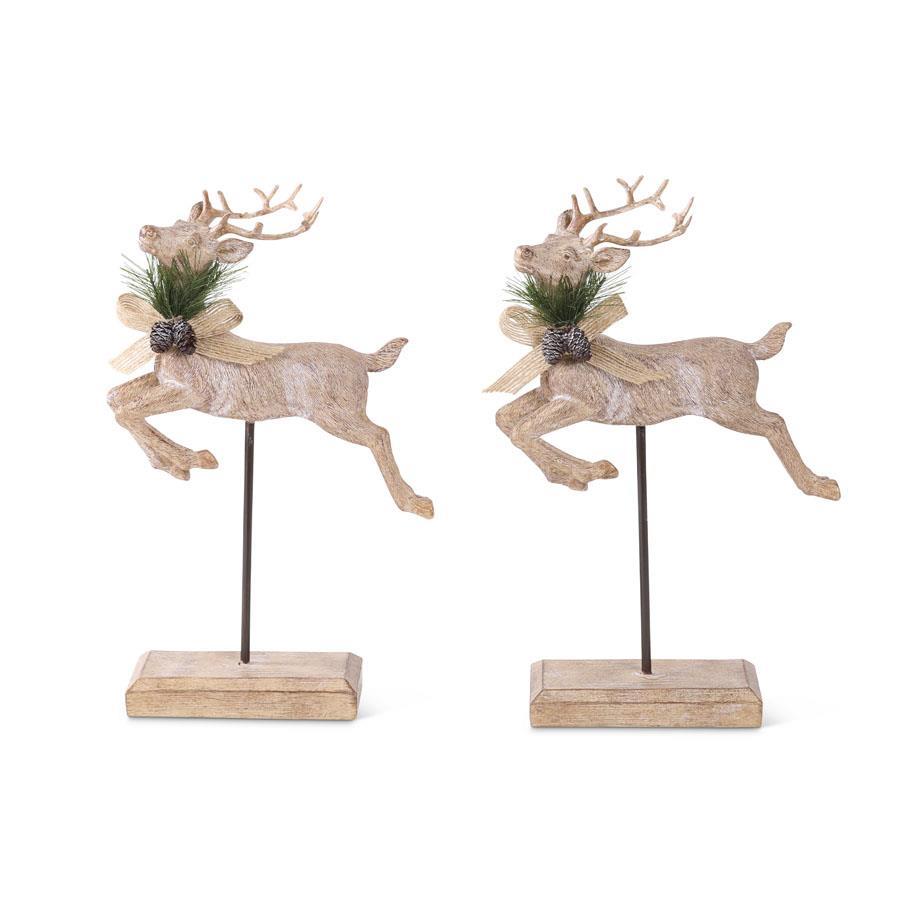 Jumping Reindeer with Bow