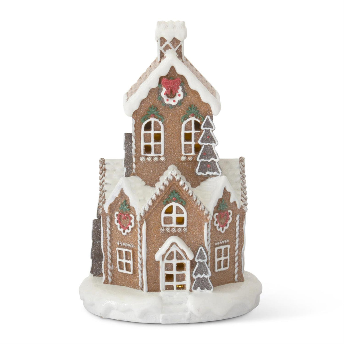 Resin Gingerbread LED House with Timer – Assorted Styles (3 Options)
