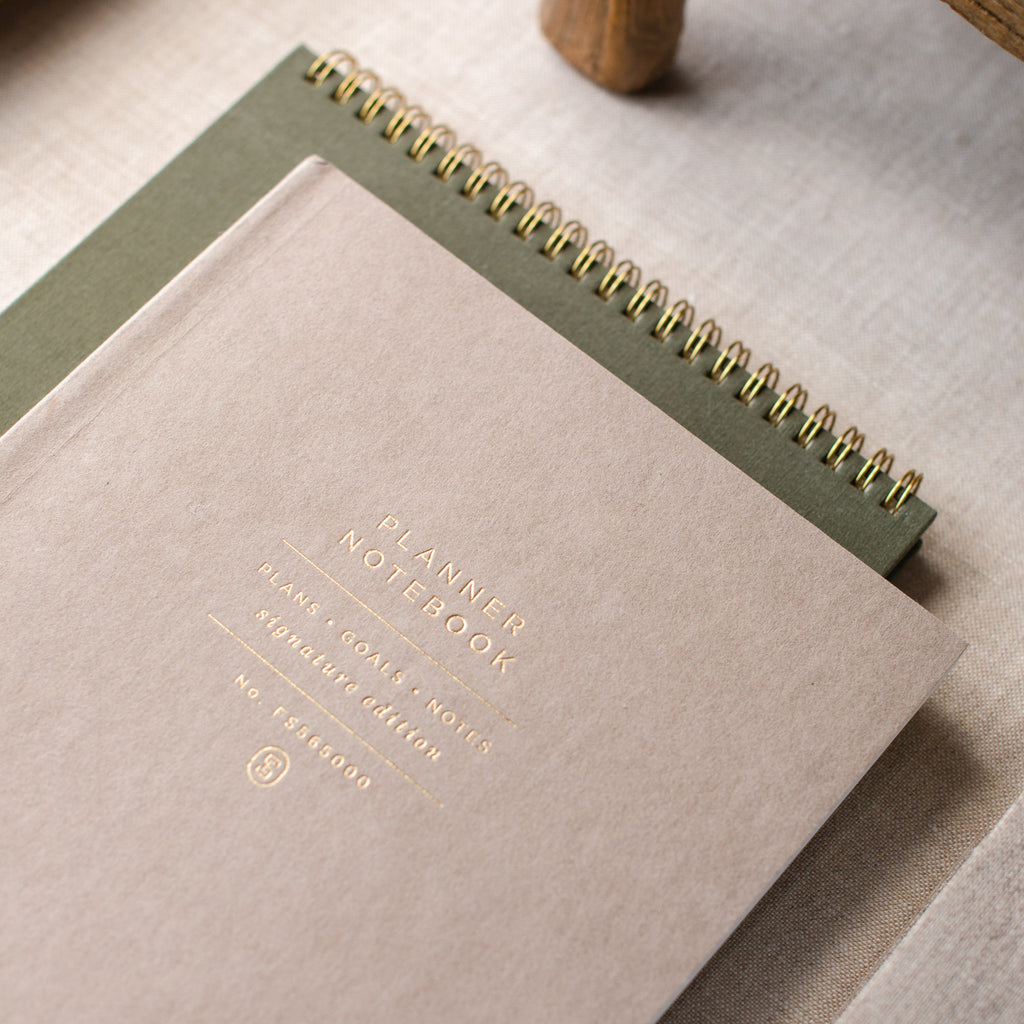 Grey Signature Non-Dated Weekly Planner Notebook