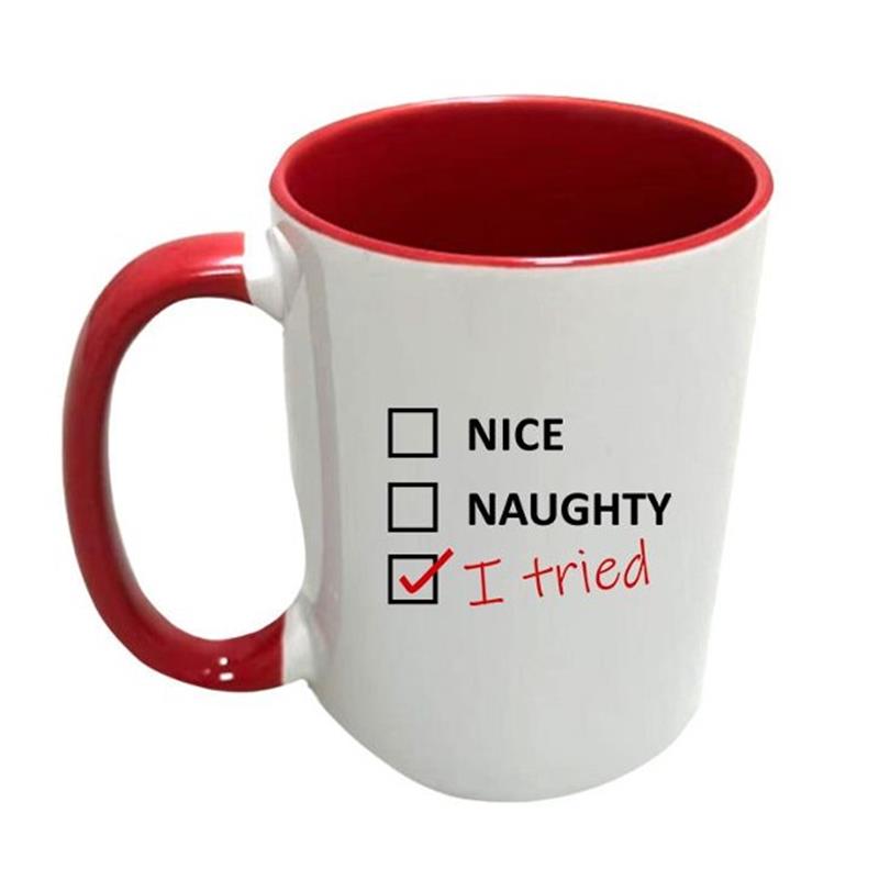 15oz Mug - Naughty, Nice, Tried