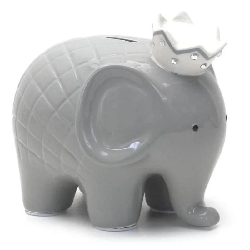 Coco Regal Grey Elephant Bank