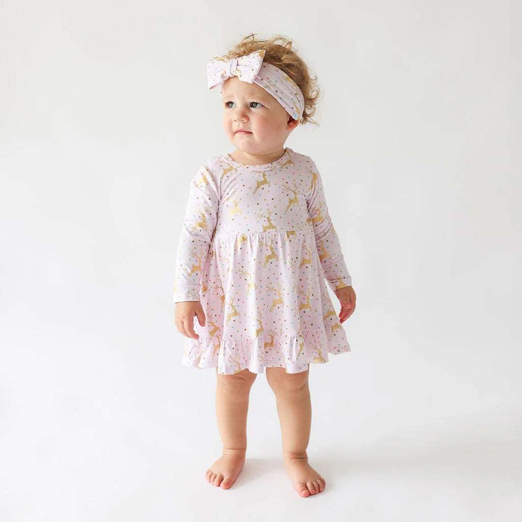 Ryleigh Long Sleeve Ruffled Bodysuit Dress