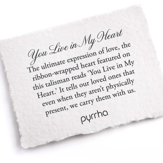You Live in My Heart Recycled Sterling Silver Talisman Necklace