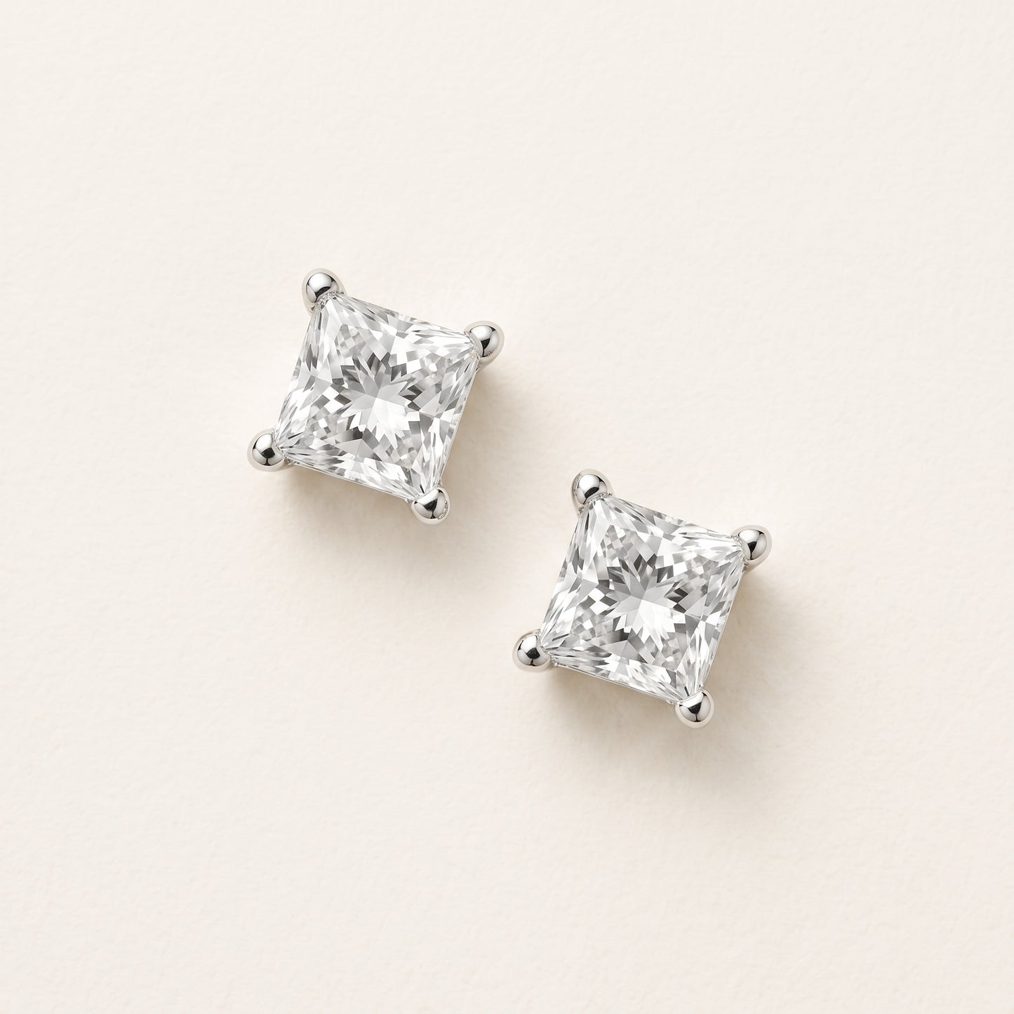 Princess Cut CZ Earrings