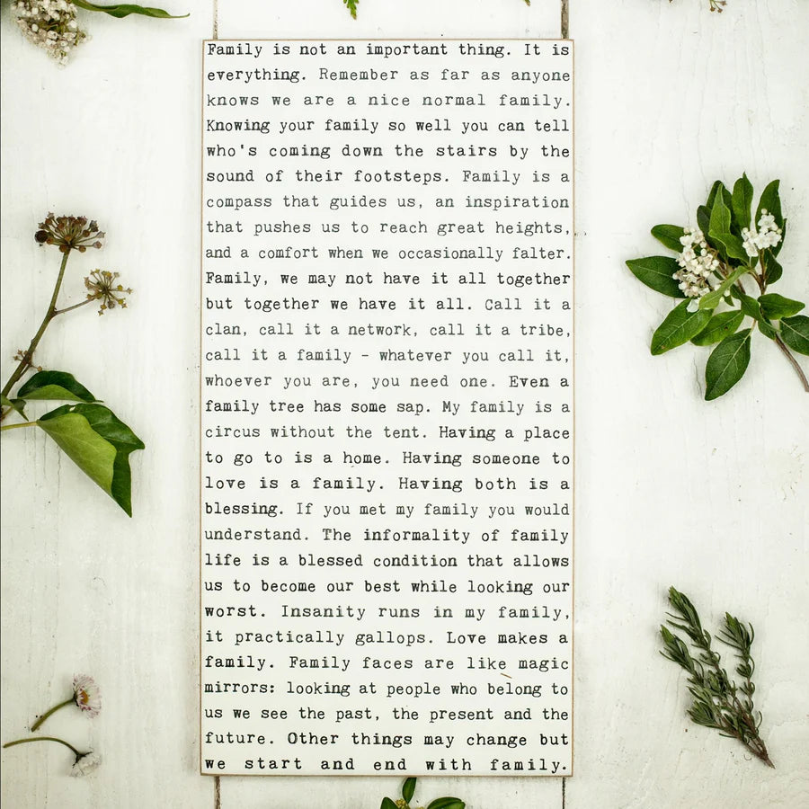 Typewriter Sign - Family
