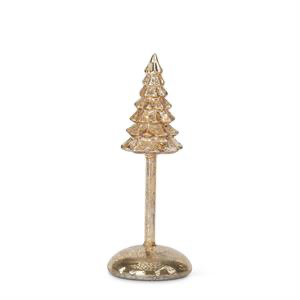 Gold Mercury Glass LED Christmas Tree Finials with Timer