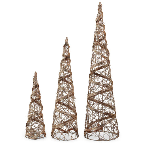 Champagne Vine Wrapped Cone Trees