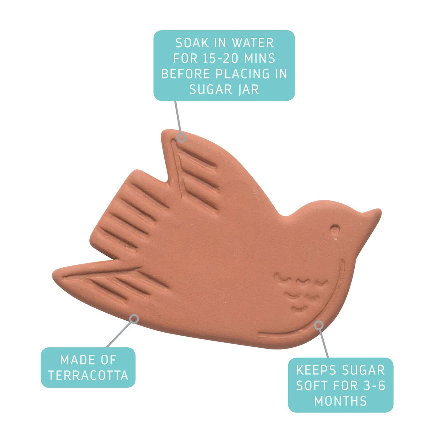 Bertie Bird Terracotta Sugar
Saver