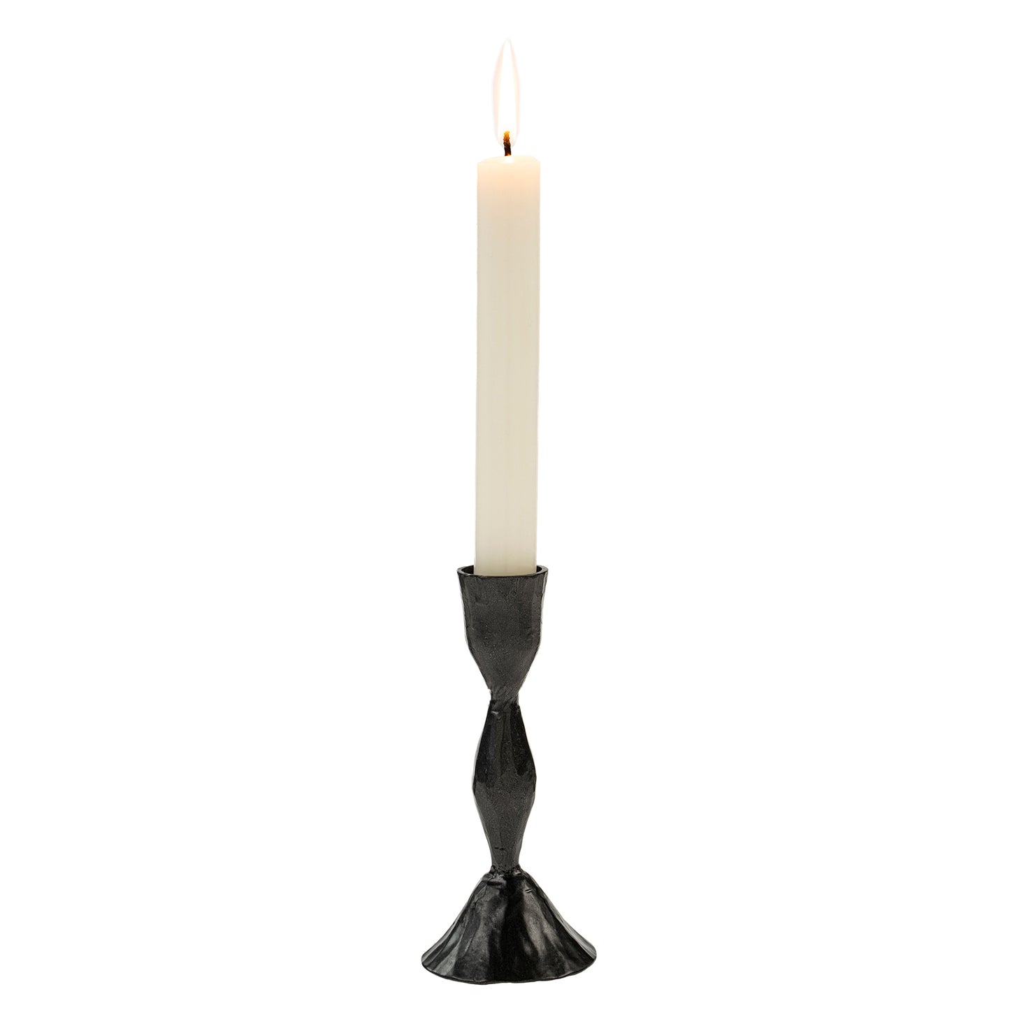 Zora Forged Candlestick, Black