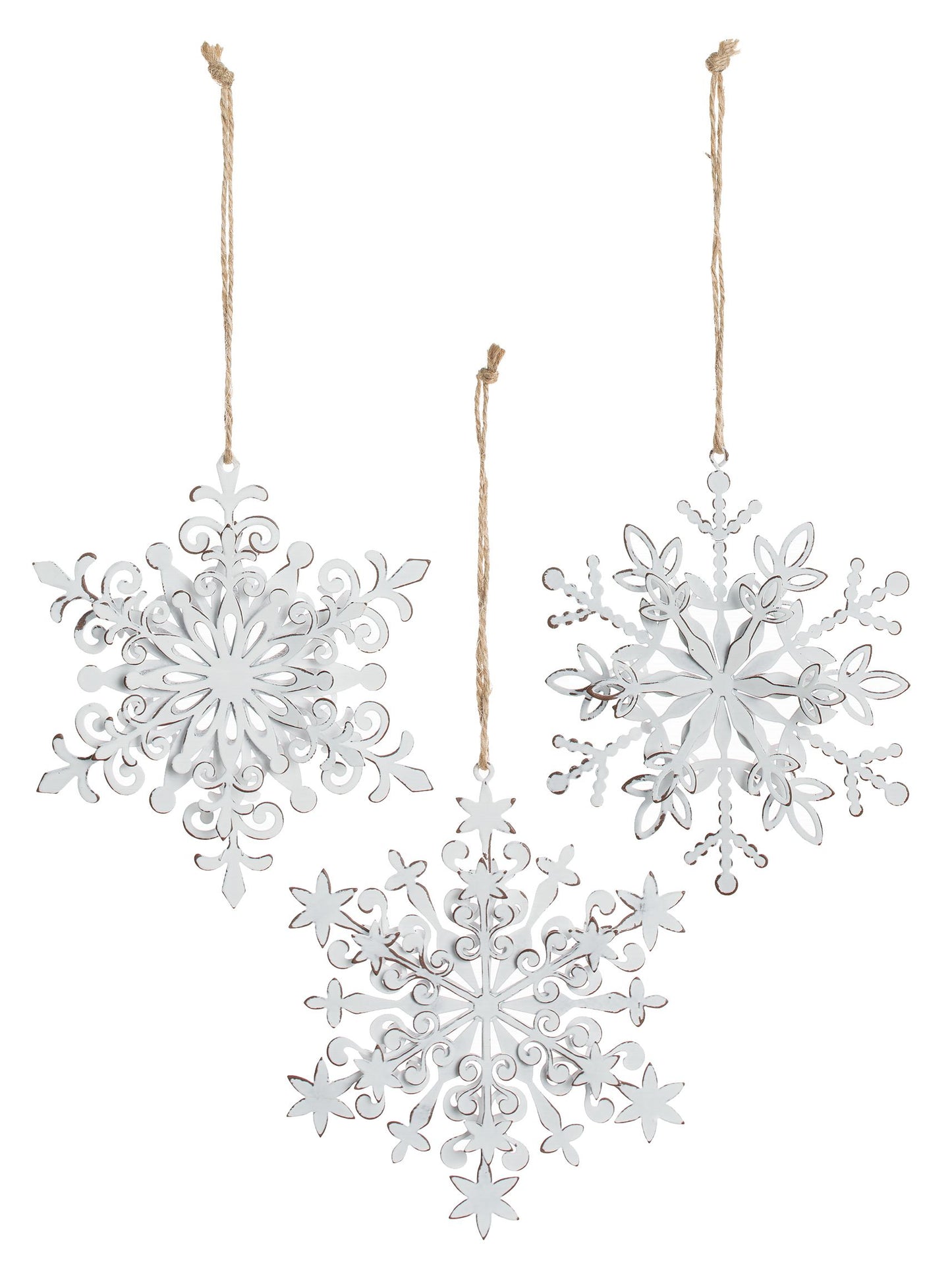 Glittered Metal Snowflake Ornament