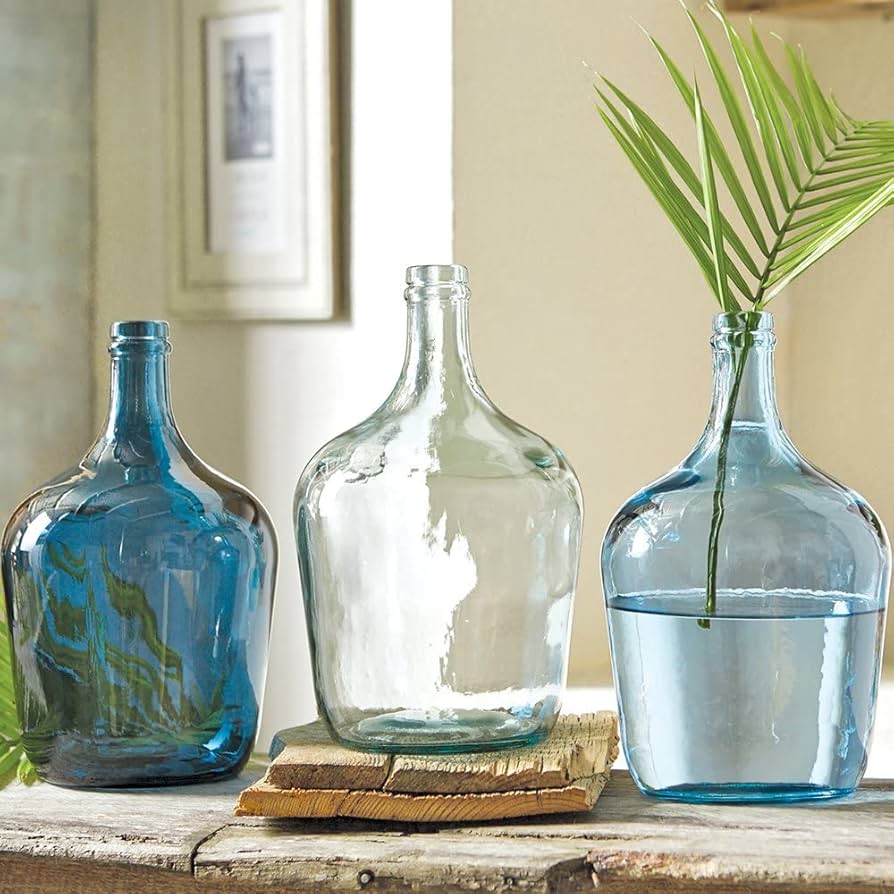 Clear/Light Blue Carafe Bottle