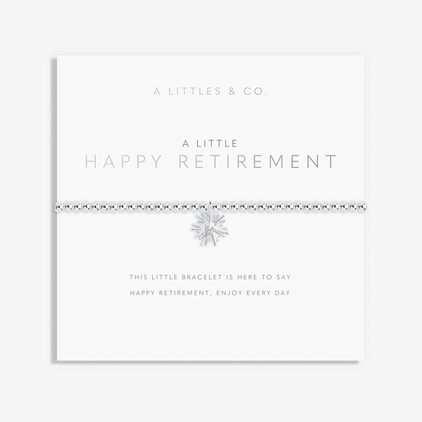 A Little 'Happy Retirement' Bracelet in Silver Plating