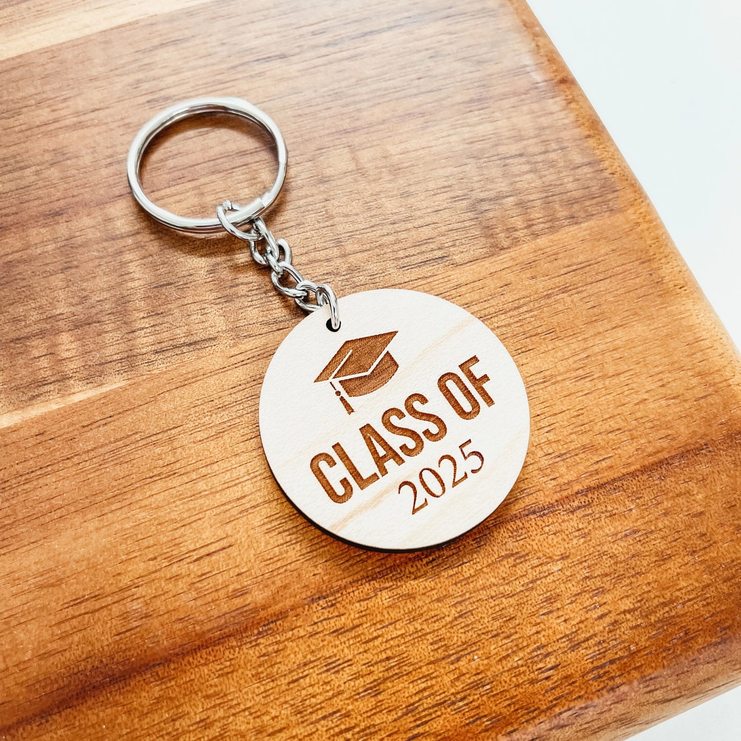 Class of 2025 Grad Wooden Keychain