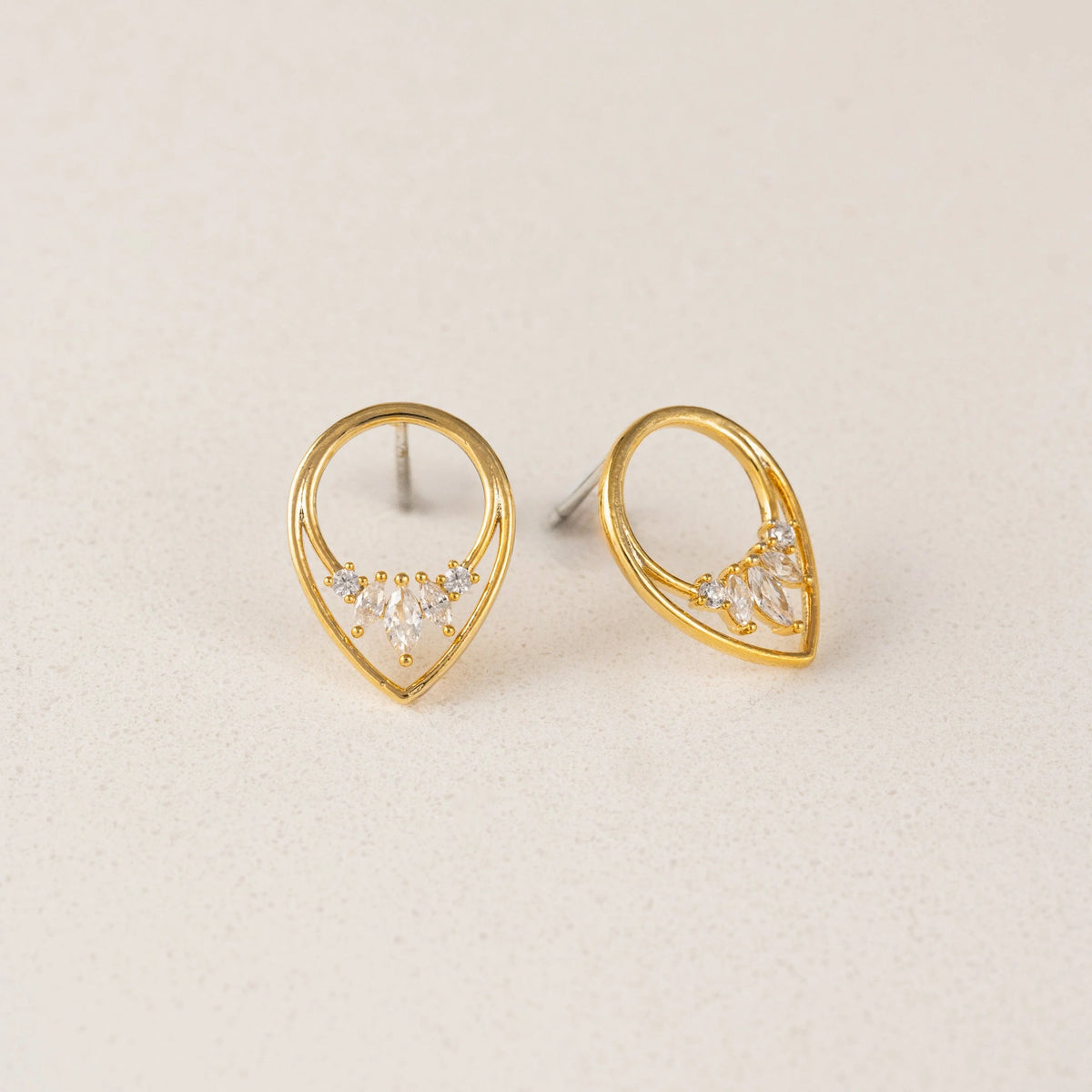 Aria Hoop Earrings - Clear
