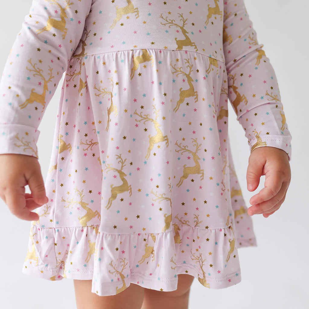 Ryleigh Long Sleeve Ruffled Bodysuit Dress
