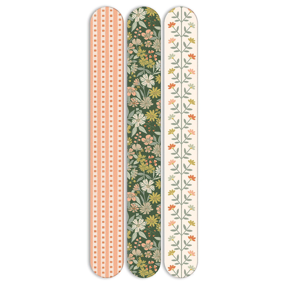 Forest Coral Floral Nail File Set